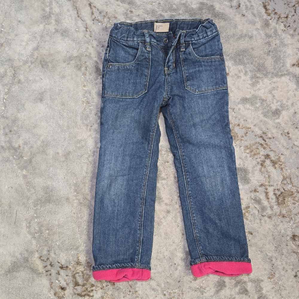 Denim Kids Jeans with Pink Cuffs Size 5
